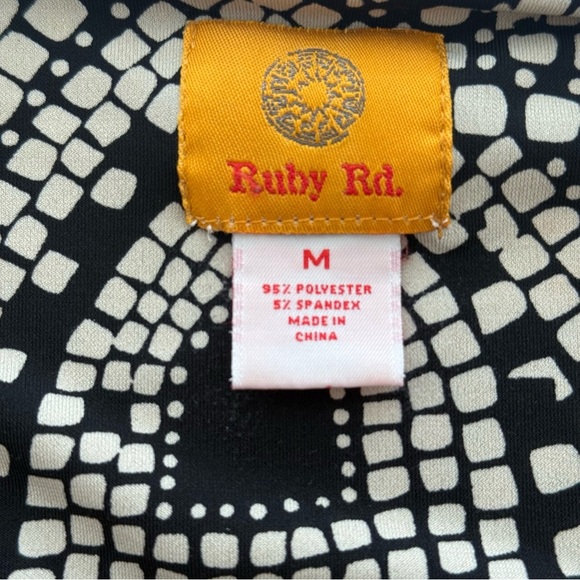 Ruby Rd. Women’s Black & White Abstract Print Sleeveless Maxi Dress‎ Size M - Picture 9 of 10